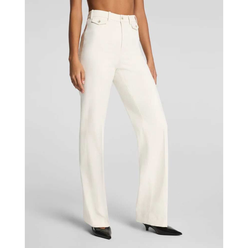 Spanx St Button Pocket Easy Flare Pants Ivory‎ Size 1X Tall New With Tag